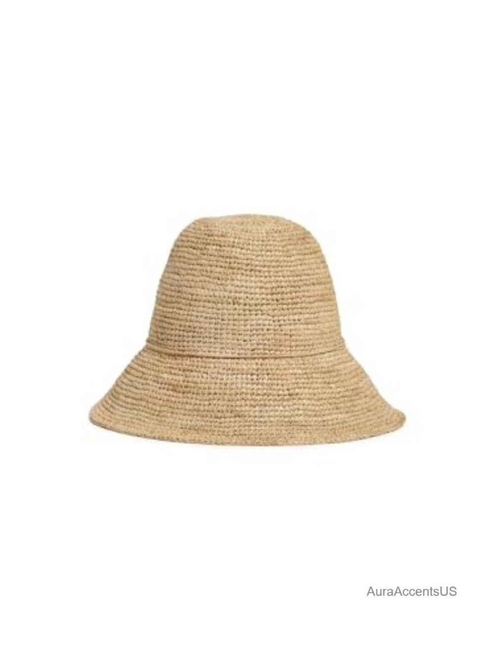Woven Raffia Shoal Bucket Hat Bow Detail Sweatband Wide Brim